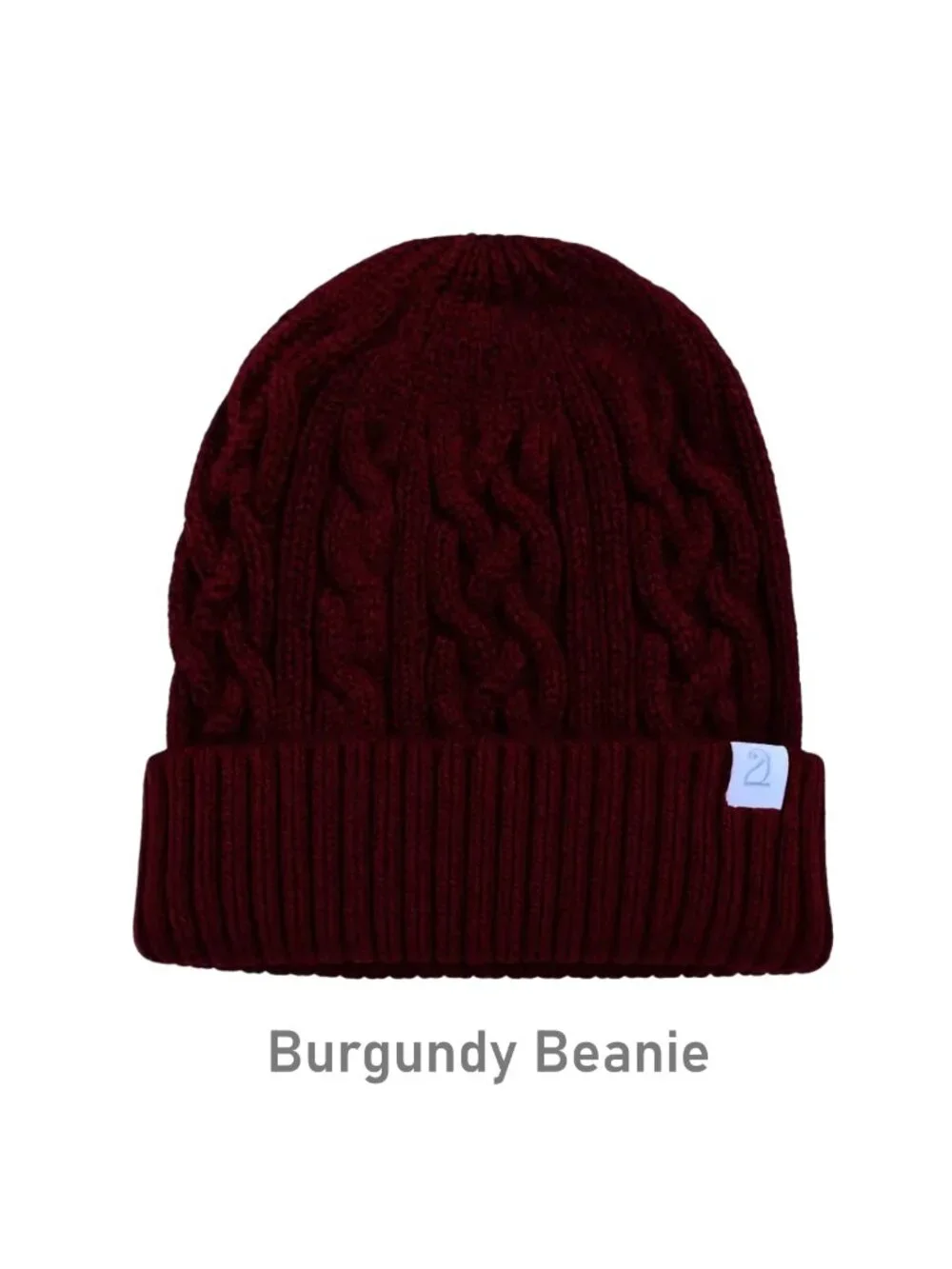 Me & Henry Burgundy Beanie 100% Soft Cotton Winter Hat - size 5/6Y